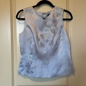 Ann Taylor silk embroidered tank top shell, NWT, size 6